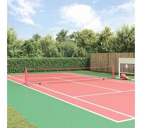 vidaXL Tennis Net Folding Black and red 595 x 90.5 x 87 cm Polyester