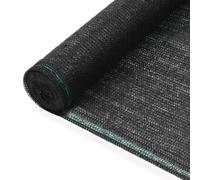 vidaXL Tennis Screen HDPE 1x25m Black Surround Privacy Windbreak Fence Screen