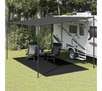 vidaXL Tent Carpet 250x350 cm Black Outdoor Camping Hiking Rug Patio Accessory