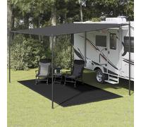 vidaXL Tent Carpet 250x400 cm Black Patio Outdoor Camping Rug Tent Accessory