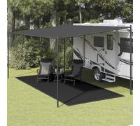 vidaXL Tent Carpet 250x550 cm Black Outdoor Camping Hiking Rug Patio Accessory