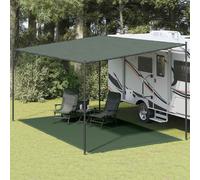 vidaXL Green Tent Carpet - 100% High-Density Polyethylene - Water-Resistant, Breathable, Easy to Clean and Cut - 300x500 cm with Integrated Eyelets
