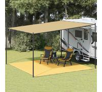 vidaXL Tent Carpet 400x400 cm Beige Patio Outdoor Camping Rug Tent Accessory