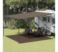 vidaXL Tent Carpet 400x400 cm Brown Outdoor Patio Camping Ground Sheet Cover