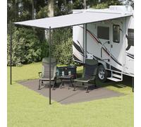 vidaXL Tent Carpet Light grey 250 x 400 cm Polyethylene