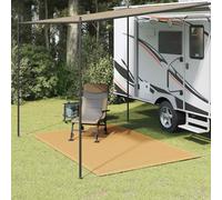 vidaXL Tent Carpet Rug, Outdoor Camping Tarp - Sand, 250x200 cm, HDPE, UV Resistant, Eyelets for Attachment, Cuttable, Easy-to-Clean