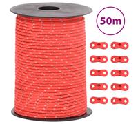 vidaXL Tent Guy Rope with Reflective Strips and Spanners Tent Guide Rope 3 mm