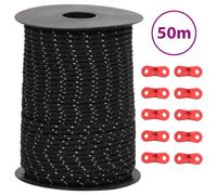vidaXL Tent Guy Rope with Reflective Strips and Spanners Tent Guide Rope 3 mm
