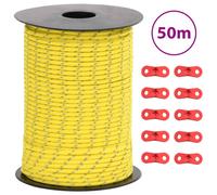 vidaXL Tent Guy Rope with Reflective Strips and Spanners Tent Guide Rope 3 mm