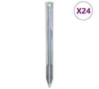 vidaXL Tent Pegs 24 pcs 22 cm Ø20 mm Galvanised Steel