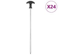 vidaXL Tent Pegs 24 pcs 30 cm Ø7 mm Galvanised Steel