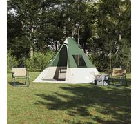 vidaXL Tent with Roof Green and Black 383 x 338 x 217 cm Polyester
