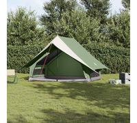vidaxl 5-person A-frame camping tent - Green waterproof polyester - Collapsible, spacious, and stable with matte finish