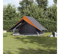 vidaXL Tents with Roof Grey and orange 256 x 266 x 185 cm Polyester
