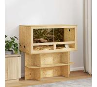 vidaXL Terrarium Base Brown 100 x 50 x 50 cm OSB, Rustic, Robust Reptile House, Terrarium for Snakes, Lizards and Animal Supplies