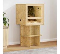 vidaXL Terrarium Base Brown 50 x 50 x 50 cm OSB, Rustic, Robust Reptile House, Terrarium for Snakes, Lizards and Animal Supplies