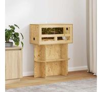 vidaXL Terrarium Base with Shelf, Brown, 60 x 30 x 50 cm, OSB, Rustic, Robust Reptile House, Terrarium for Snakes, Lizards and Animal Supplies