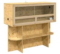 vidaXL Terrarium Brown 100 x 40 x 90 cm OSB, Spacious, Rectangular, Rustic Terrarium, Safe Home for Reptiles and Amphibians