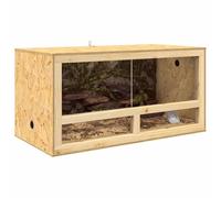 vidaXL Terrarium Brown 100 x 50 x 50 cm OSB, Wooden Table, Rectangular, Rustic, Durable, Ideal for Home, Dining Room, Unique Design, Robust Construction
