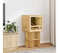 vidaXL Terrarium Brown 50 x 50 x 50 cm OSB, Wooden Table, Rectangular, Rustic, Durable, Ideal for Home, Dining Room, Unique Design, Robust Construction