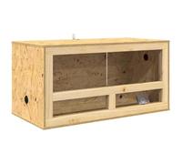 vidaXL Terrarium Brown 80 x 40 x 40 cm OSB, Wooden Table, Rectangular, Rustic, Durable, Ideal for Home, Dining Room, Unique Design, Robust Construction