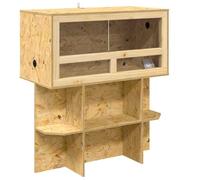 vidaXL Terrarium Brown 80 x 40 x 90 cm OSB, Indoor Pet Seat, Rectangular, Robust, Safe Terrarium, Versatile Reptile House, Matte Finish