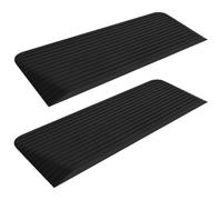 vidaXL 2x Threshold Ramps Rubber Signage Road Traffic Signs Wheelchair Rollator Trolley Durable Road Door Curb Scooter Car Step Ramp