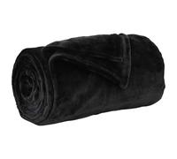 Throw Blanket Black 130 x 150 cm Fleece