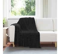 vidaXL Throw Blanket Black 150 x 130 cm Fleece