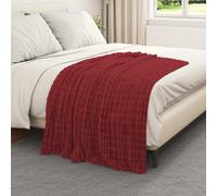 vidaXL Throw Blanket Bordeaux Red 150 x 130 cm Fleece