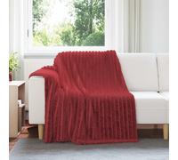 Throw Blanket Bordeaux Red 200 x 150 cm Fleece