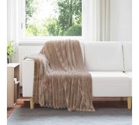 vidaXL Throw Blanket Camel 150 x 130 cm Fleece