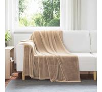 Throw Blanket Camel 150 x 200 cm Fleece