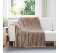 vidaXL Throw Blanket Camel 200 x 150 cm Fleece