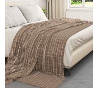vidaXL Throw Blanket Camel 240 x 220 cm Fleece