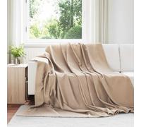 vidaXL Throw Blanket Camel 240 x 220 cm Fleece