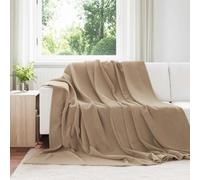 vidaXL Throw Blanket Camel 240 x 270 cm Fleece