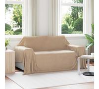 vidaXL Throw Blanket Camel 280 x 210 cm Fleece