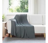 vidaXL Throw Blanket Dark Grey 170 x 130 cm Fleece