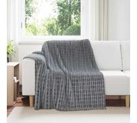 vidaXL Throw Blanket Dark Grey 200 x 150 cm Fleece