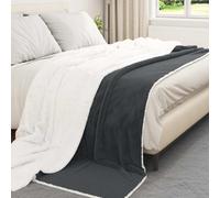 vidaXL Throw Blanket Dark Grey 240 x 270 cm Fleece