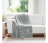 vidaXL Throw Blanket Grey 130 x 150 cm Fleece