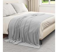 vidaXL Throw Blanket Grey 150 x 200 cm Fleece