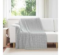 vidaXL Throw Blanket Grey 200 x 150 cm Fleece