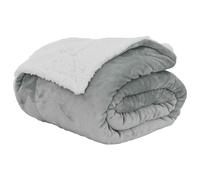 vidaXL Throw Blanket Grey 220 x 240 cm Fleece