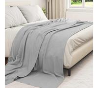 vidaXL Throw Blanket Grey 270 x 240 cm Fleece