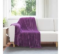 vidaXL Throw Blanket Purple 150 x 130 cm Fleece