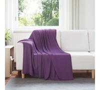 vidaXL Throw Blanket Purple 170 x 130 cm Fleece