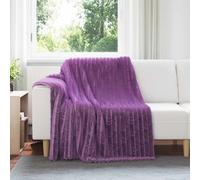 vidaXL Throw Blanket Purple 200 x 150 cm Fleece