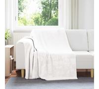 vidaXL Throw Blanket White 150 x 200 cm Fleece